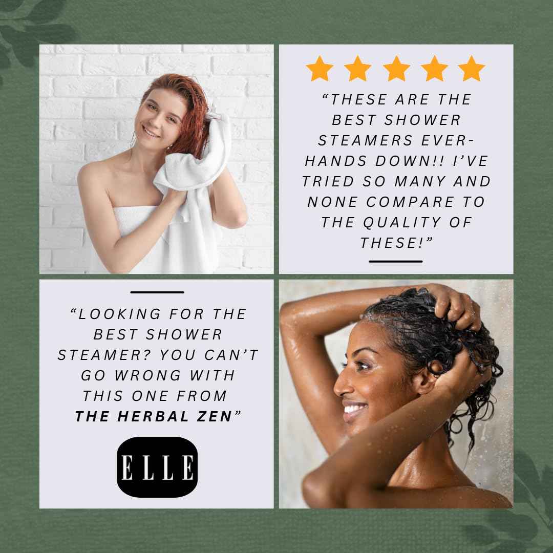 Morning Citrus Mint Shower Steamers Aromatherapy for Energy - Christmas Gift - Adult Stocking Stuffer - USA Made - Peppermint & Orange Shower Bomb Tablets - Soothing Natural Essential Oils (10 Pack)