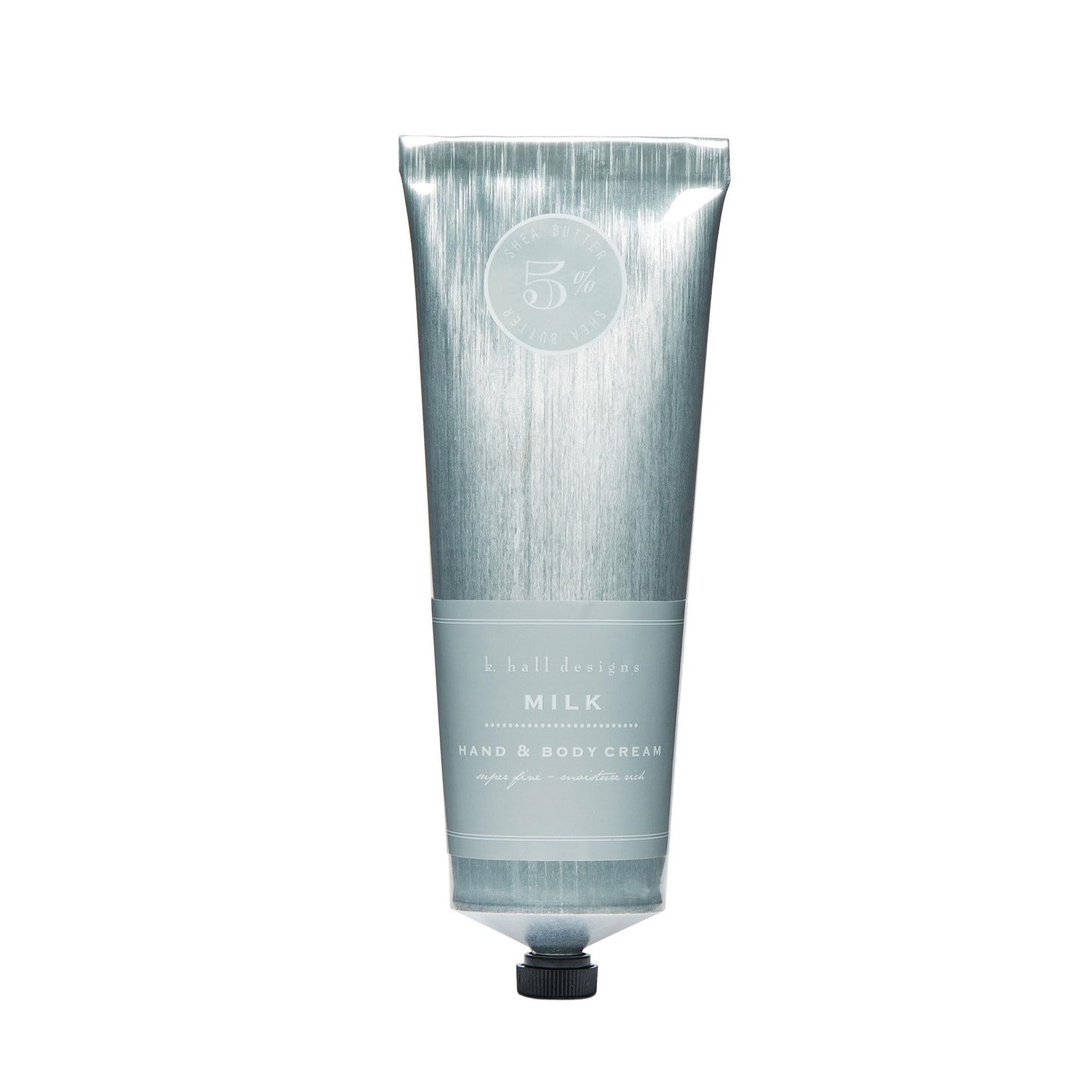 K. Hall Designs Milk Hand & Body Cream, Creamy-Sweet Scent with Coconut & Vanilla, Shea Butter Lotion for Men & Women, Relieves Dry Skin & Cracked Hands, 3.4 fl oz