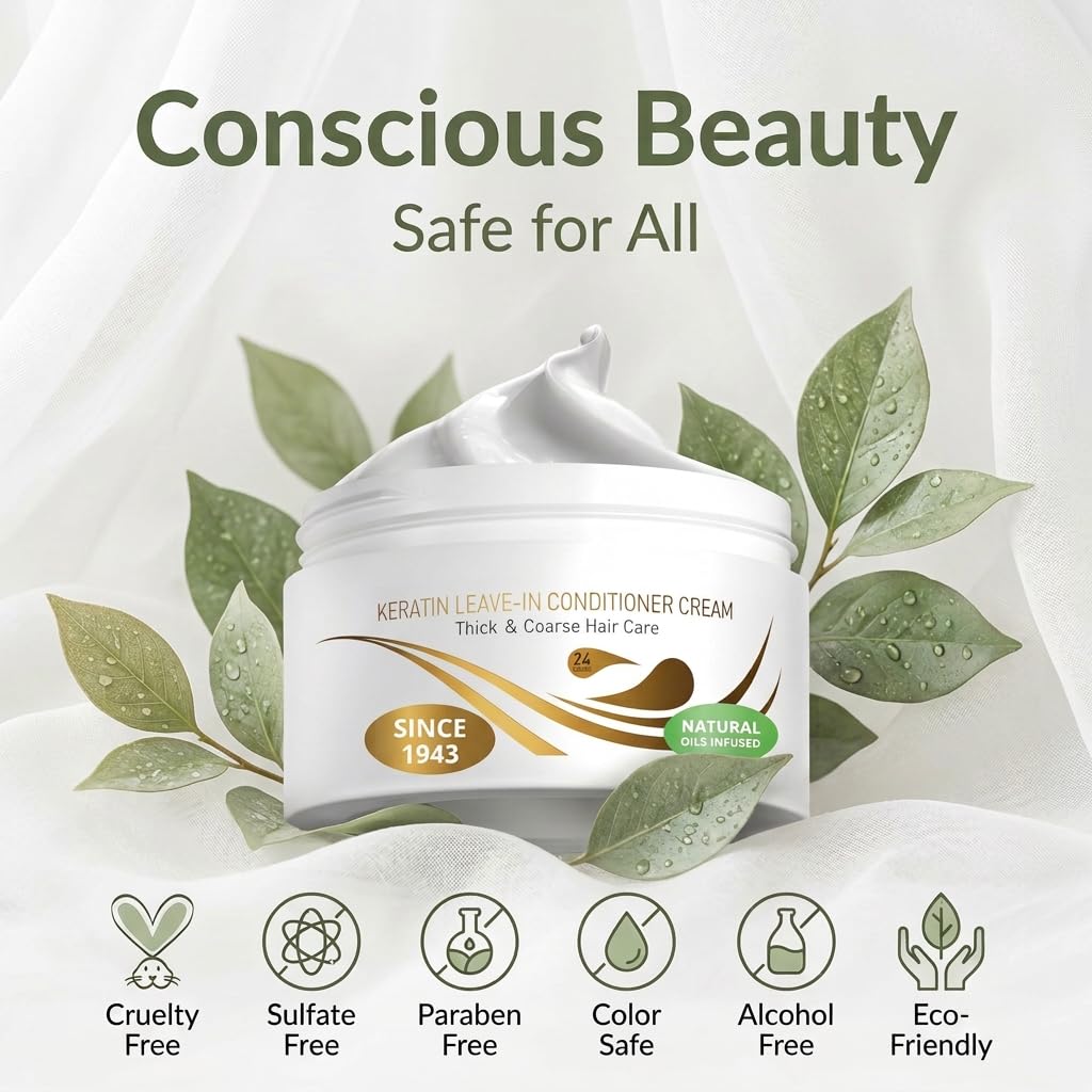 VITAMINS hair cosmetics Keratin Leave in Conditioner for Coarse Thick Hair