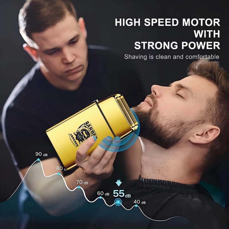 Largner Hair Clippers for Men Professional, Cordless Beard Trimmer & Electric Razor Shavers for Men, Rechargeable 3 Piece Barber Hair Cutting Kit LED Display Men's Grooming Kit