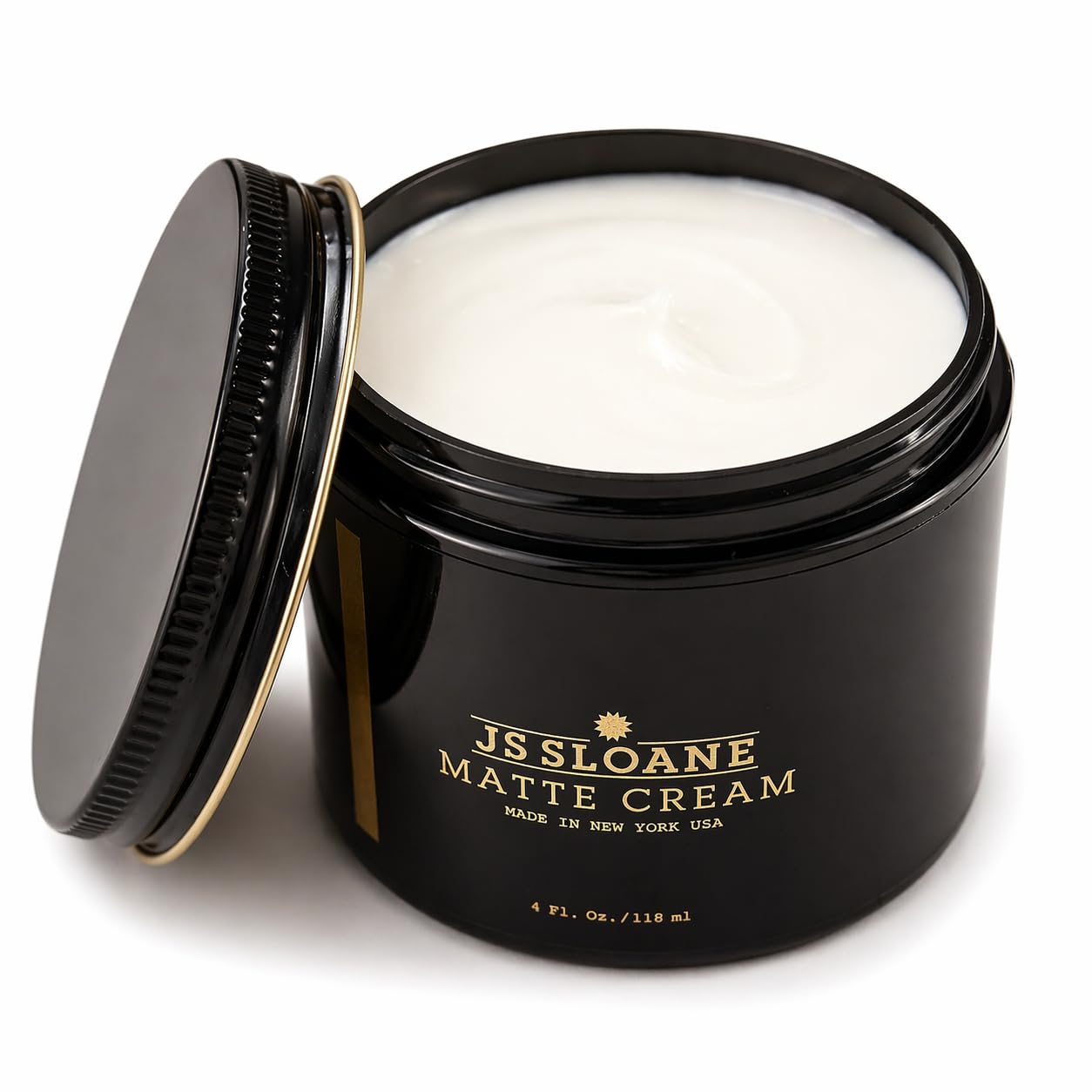 JS Sloane Matte Cream for Men – Water-Soluble Hair Styling Cream, Natural Matte Finish, Light to Medium Hold, Texturizing Grooming Product, Non-Greasy, Made in USA (4 oz)