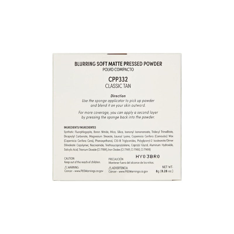 KISS NEW YORK Soft Matte Pressed Powder (Warm Honey) with Dual Ended Powder Brush Set, Blurring Poreless Face Powder Makeup, Medium Coverage Setting Powder Infused with Salicylic Acid & Niacinamide