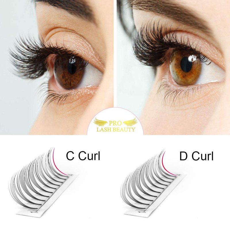 Premade Volume Eyelash Extensions 5D-C-0.07-18 Short Stem Premade Fans Eyelash Extensions 9 to 20 mm Pre made Lash Fans 3D 5D 7D Volume Lash Extensions .07 .10 C D Curl(5D-C-0.07,18mm)