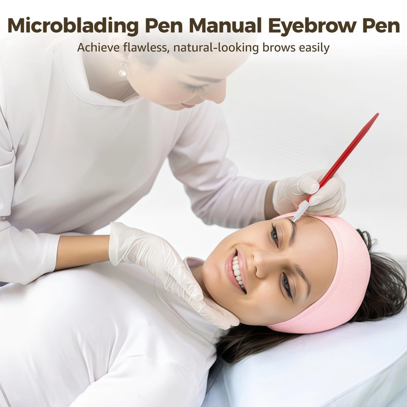 50PCS Microblading Pen, Manual Microblading Eyebrow Pens, Aluminum Pen Tool for Eyebrow, Eyeliner & Lip Line, Precision Tool for Beauty Salons and Beginners, 5 Colors (50PCS)