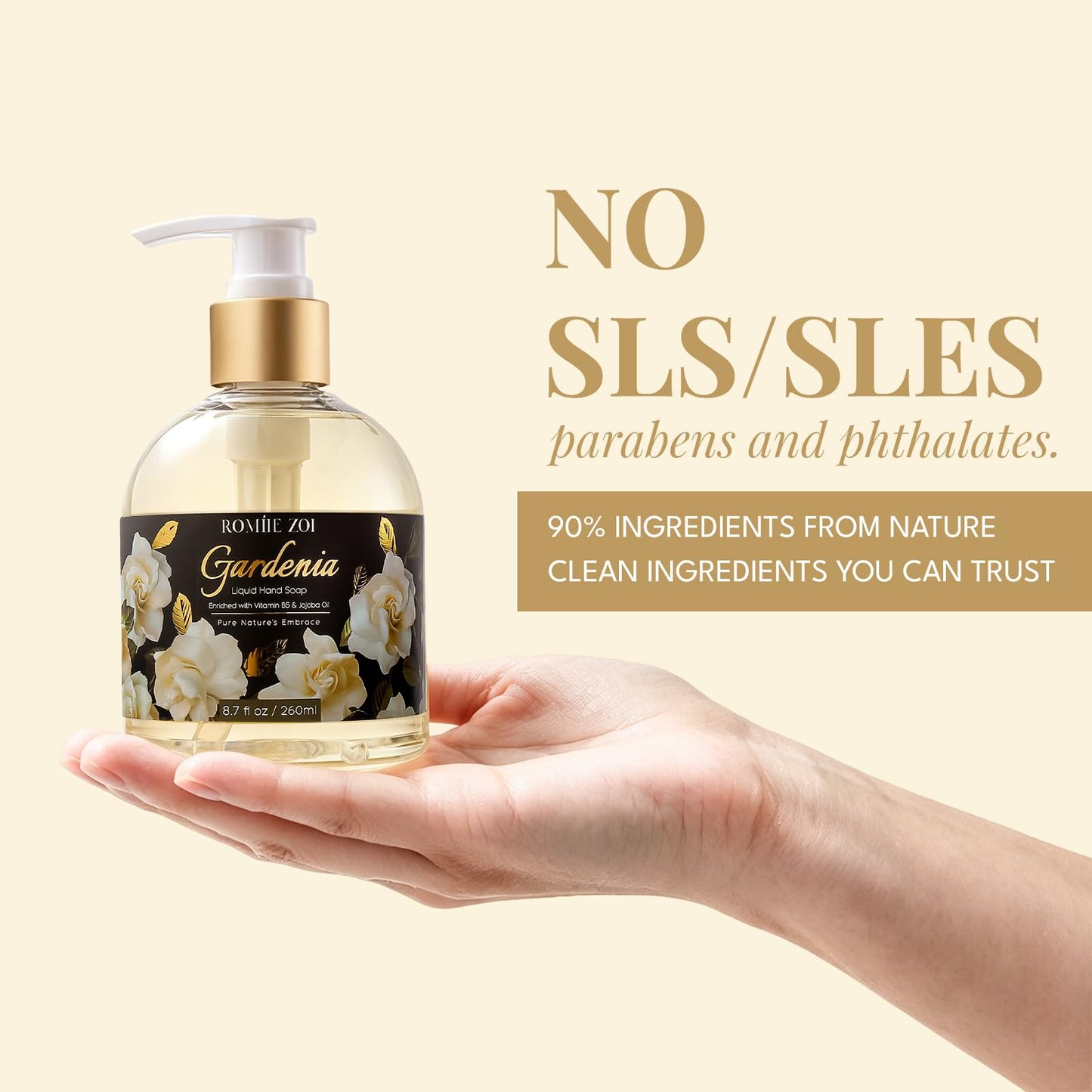ROMIIE ZOI Liquid Hand Soap with Gift Box - Gardenia - 260ml/ 8.7 fl.oz