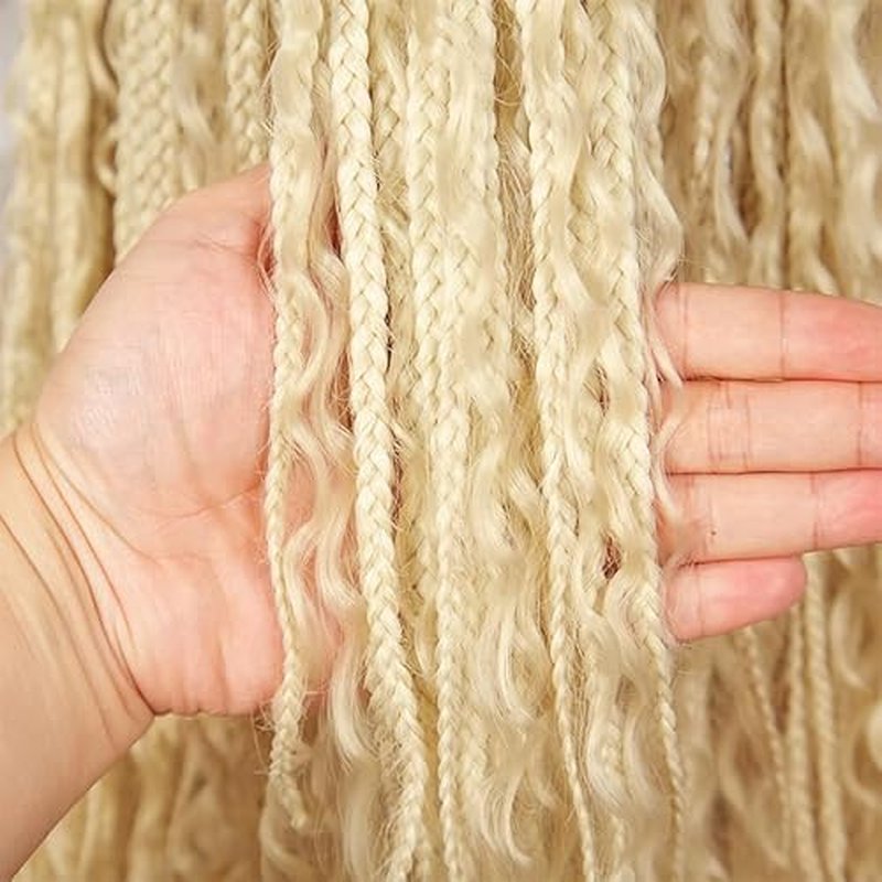 #613 Blonde Human Braiding Hair Deep Wave Bulk 22 22 22 Inch Human Hair Weave 3 Bundle Unprocessed Brazilian Virgin Hair Honey Blonde Deep Curly Braiding Hair Extensions 50 Grams/Bundle
