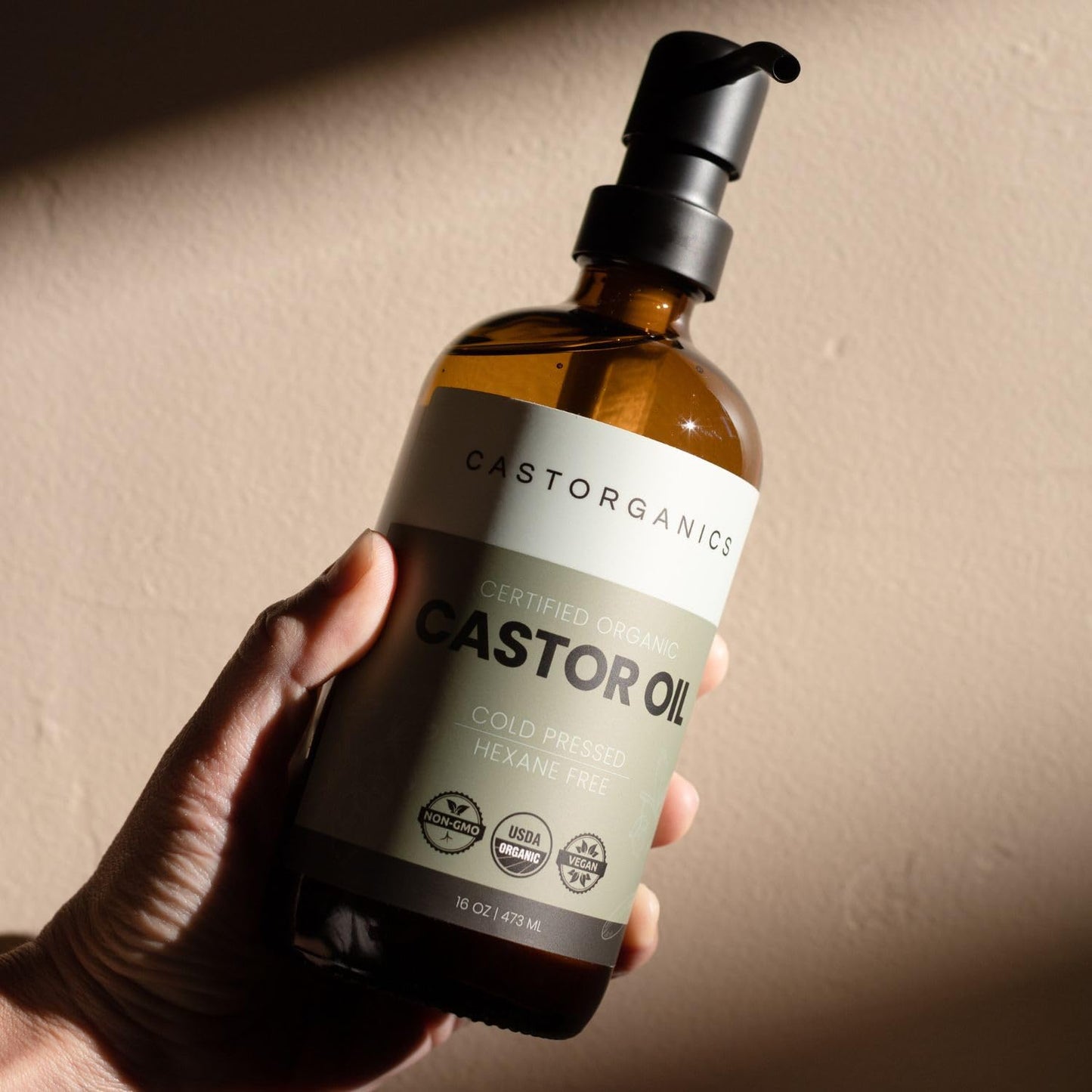 Castorganics USDA Organic, Cold Pressed, Hexane Free, Castor Oil - 16oz
