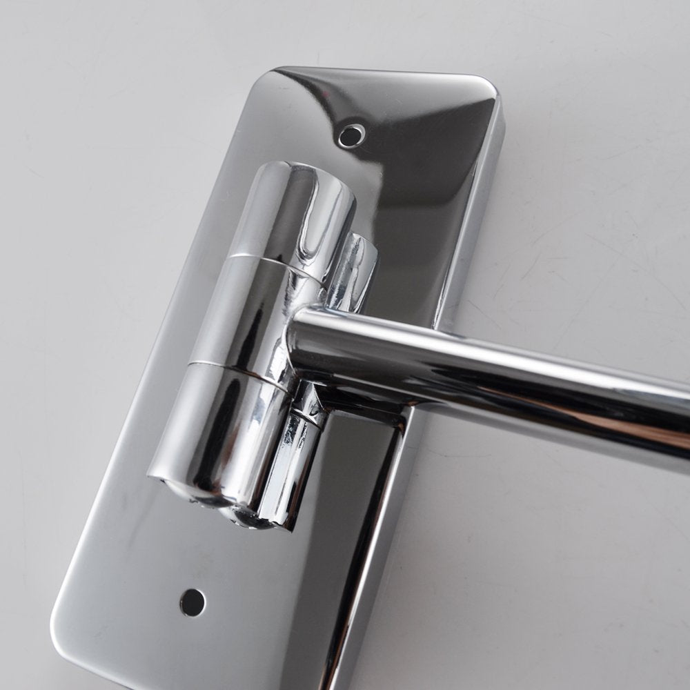 Magik 10x Magnification Two-Sided Swivel Wall Mount Mirror 8-Inch, Polished Chrome (10X)