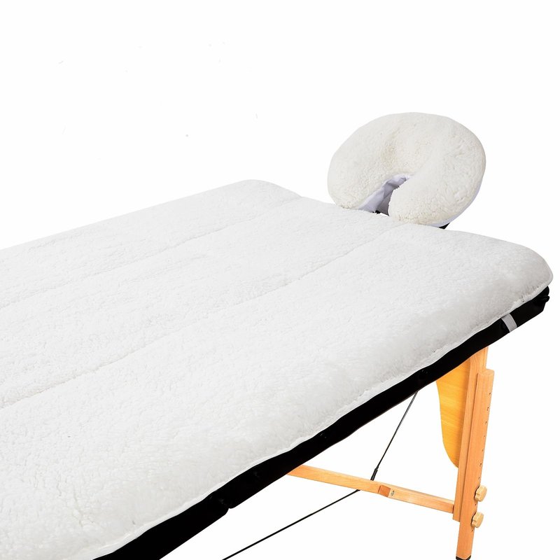 Oudain Fleece Massage Table Pad Set, 76 x 34 Inch Soft and Comfortable Massage Bed Pads, Thick Massage Table Pads Set Includes Pad and Face Rest Cover for SPA, Beauty Salon
