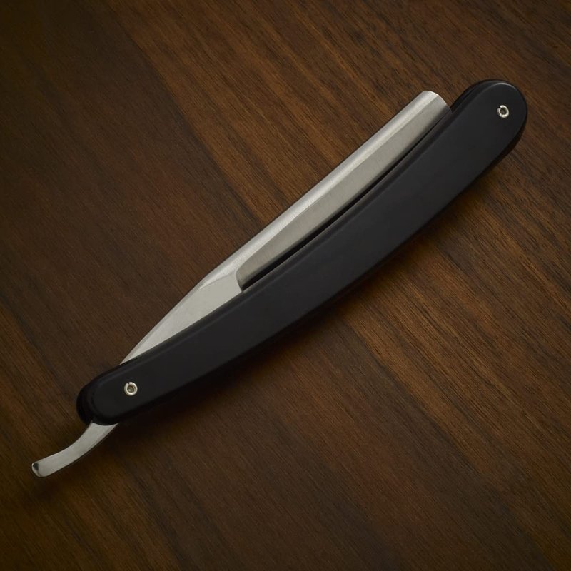Union Razors SR3 Straight Edge Razor with Smooth Black Handle (Pack of 2)