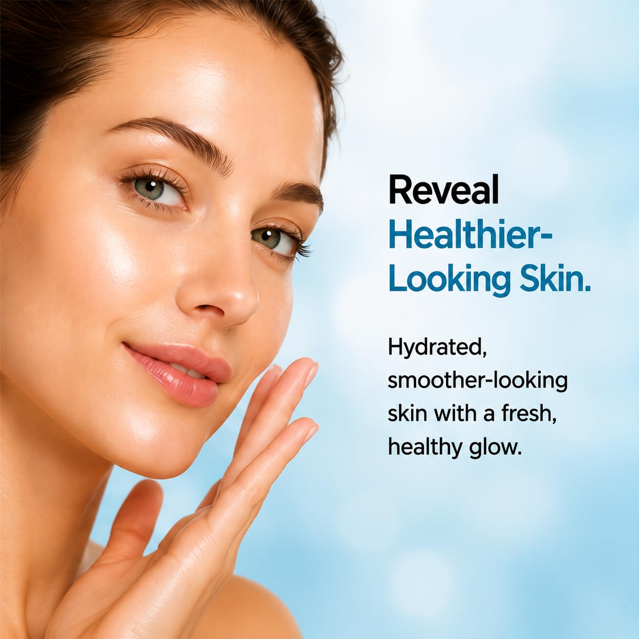 Global Beauty Care Smooth & Lift Collagen Facial Serum Hydrating Face Serum to Support Firm-Looking Skin with Peptides, Hyaluronic Acid & Squalane, Fast-Absorbing Hydrating Formula, 1 fl oz (2-Pack)