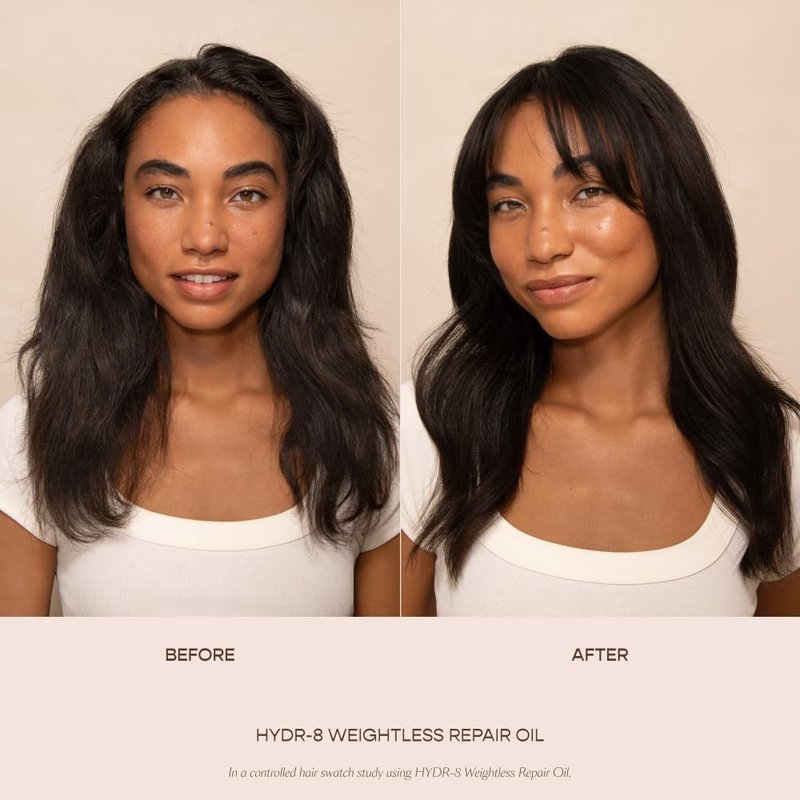 VEGAMOUR HYDR-8 Weightless Repair Oil | Strengthens, Smooths and Adds Shine with Marula Oil and Vitamin C | For All Hair Types | Formulated Without Silicones, Vegan and Cruelty-Free (1.7 Fl Oz)