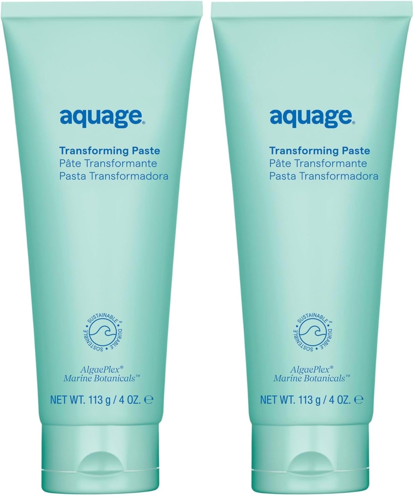 Aquage Transforming Paste - Texturizing Hair Paste for Women and Men - Matte Styling Cream with Flexible Hold and Definition for Short Hair (5 oz) (Pack of 2)