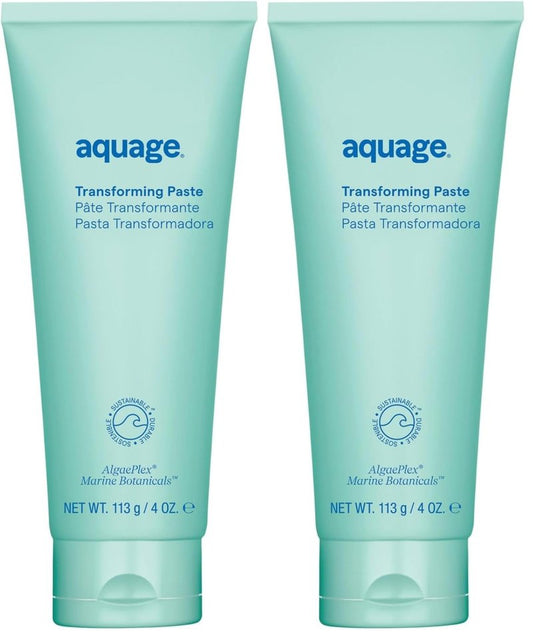 Aquage Transforming Paste - Texturizing Hair Paste for Women and Men - Matte Styling Cream with Flexible Hold and Definition for Short Hair (5 oz) (Pack of 2)
