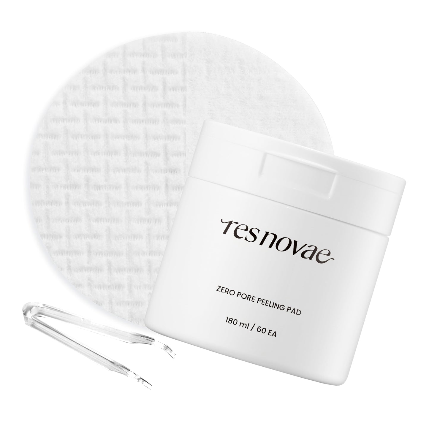 res novae Peeling Toner Pad – 60 Pads – Blackhead & Whitehead Removal, Pore Minimizing, Oil Control, Gentle PHA Exfoliation for Sensitive Skin