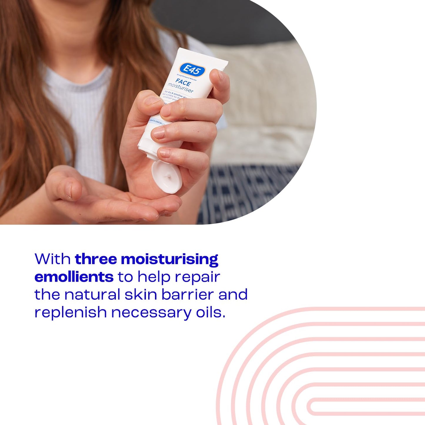 – Face Cream for Long-Lasting Moisturisation – E45 Cream for Dry and Sensitive Skin – Dermatitis and Eczema Cream – Fast-Absorbing and Non-Greasy Formula - Dermatologically Tested