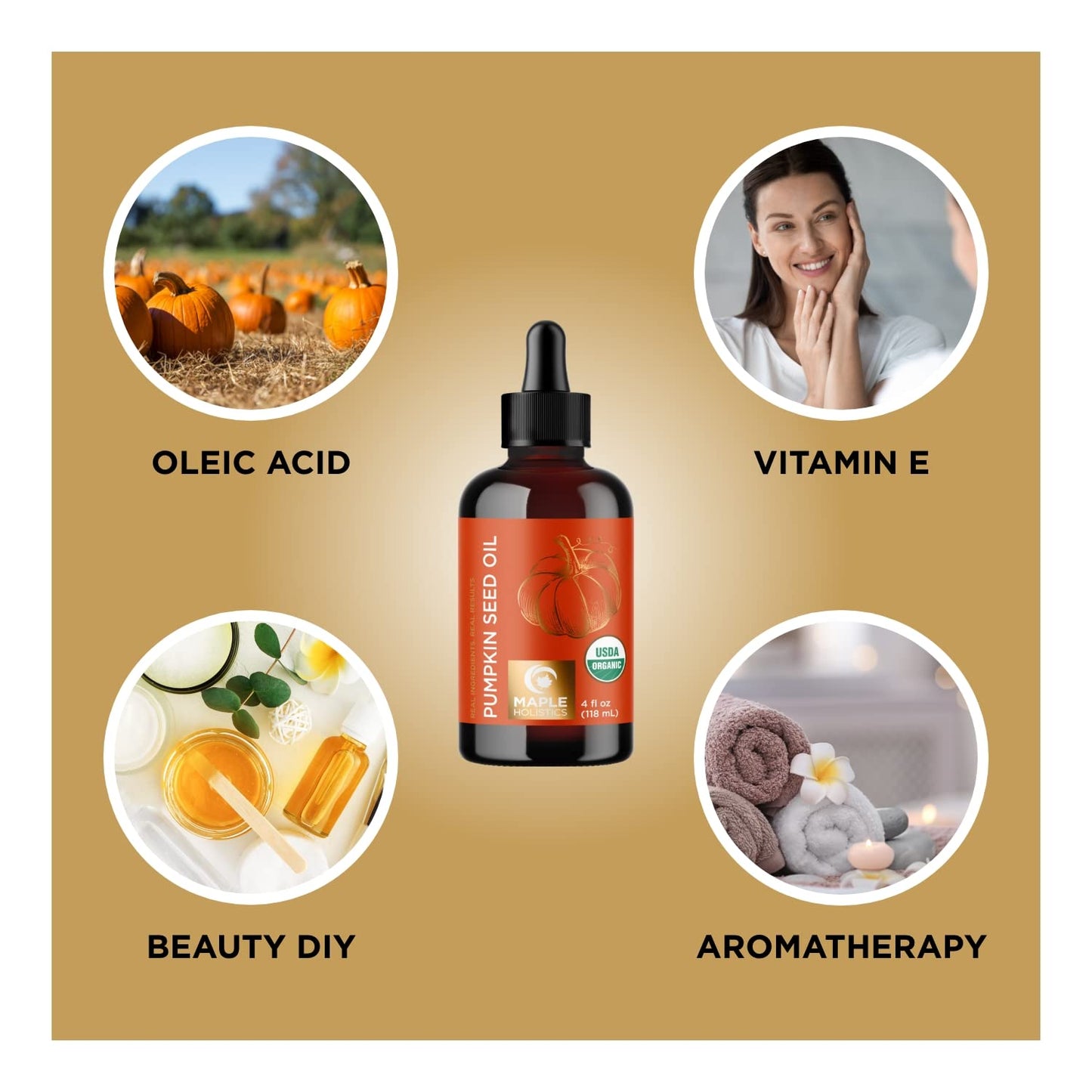 Rosemary and Pumpkin Seed Oils for Hair Growth - Pure Essential Rosemary Oil and Organic Pumpkin Oil Set for Men and Women