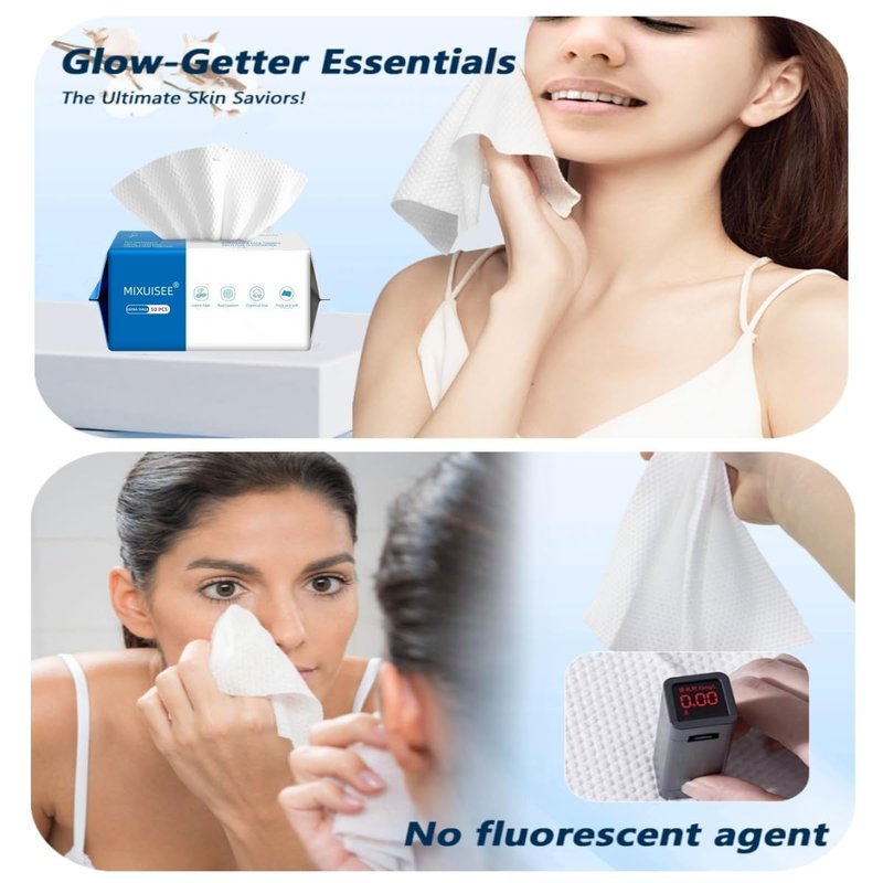 MIXUISEE-thick and soft Face Towels.Disposable face towel.100% Cotton facial cloths.Super thick 130%. Suitable for makeup removal and cleansing.and applicable to sensitive skin.(360 pieces)
