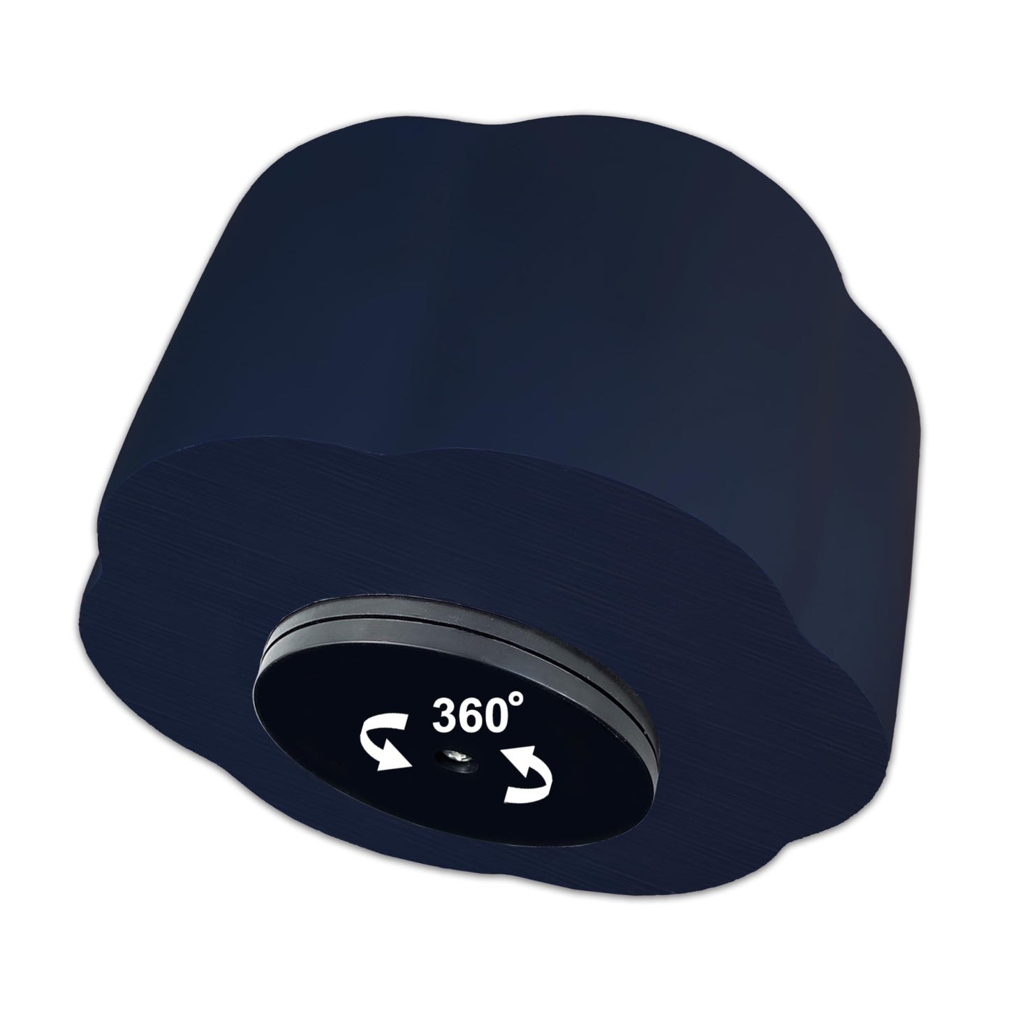 UNICYEEGAR 360° Rotate Makeup Brush Holder, 4 Slot Spin Beauty Tools Organizer, Brush Countertop Display Case, Desktop Storage, Bathroom Vanity Holder, Resin with Navy Blue Rubber Paint.