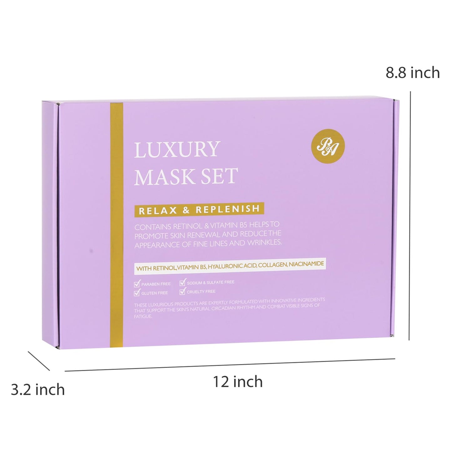 55 Pcs Mothers Day Gift for Mom, Lavender Face Sheet Mask Pack, Hydration Skin Care Kit, Home Spa Gift Basket Set for Women, Hyaluronic Acid Face Serum, Christmas, Birthday, Anniversary, Wife