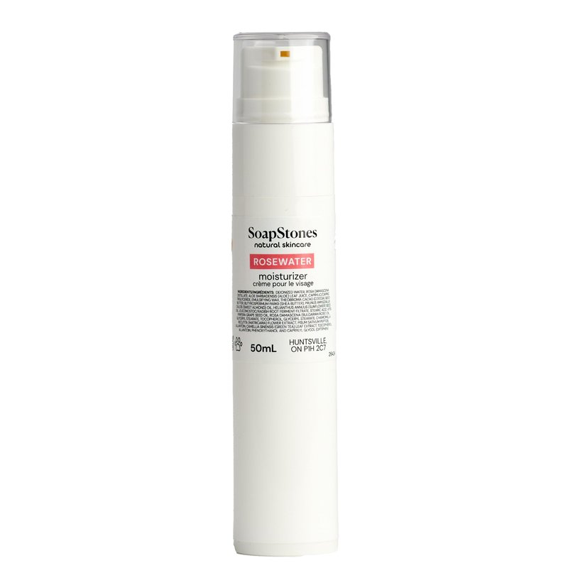 Soapstones Natural Skincare Rosewater Moisturizer - 2 oz - Soothing & Hydrating Skin, Reducing Redness & Inflammation