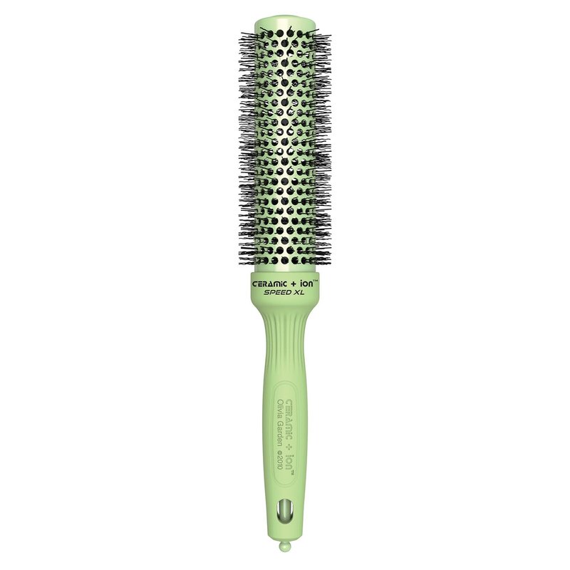 Olivia Garden Ceramic + Ion Speed XL - Extra-Long Round Thermal Hair Brush - Not Electrical - Professional Blowout Brush for Normal to Thick Hair - 4 1/4" - Diameter Barrel - 715-CIXL55BL
