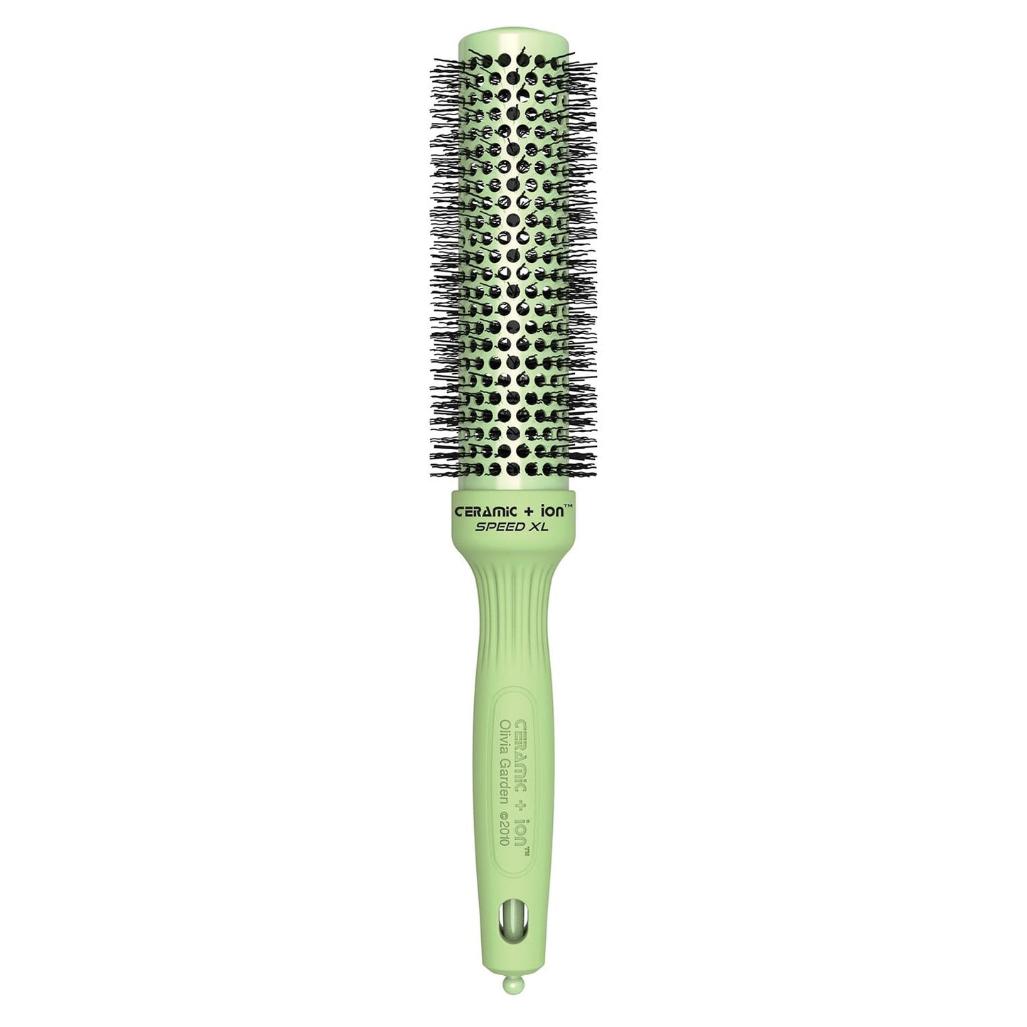 Olivia Garden Ceramic + Ion Speed XL - Extra-Long Round Thermal Hair Brush - Not Electrical - Professional Blowout Brush for Normal to Thick Hair - 4 1/4" - Diameter Barrel - 715-CIXL55BL