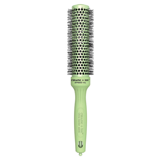 Olivia Garden Ceramic + Ion Speed XL - Extra-Long Round Thermal Hair Brush - Not Electrical - Professional Blowout Brush for Normal to Thick Hair - 4 1/4" - Diameter Barrel - 715-CIXL35BL