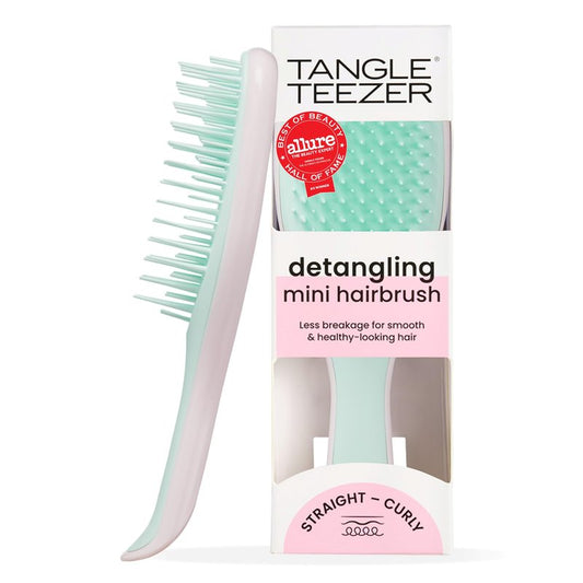 Tangle Teezer Ultimate Detangler Brush, Eliminates Knots & Reduces Breakage, Travel-Size Mini Hair Brush for Straight to Wavy Hair Types, Marshmallow Pink & Mint