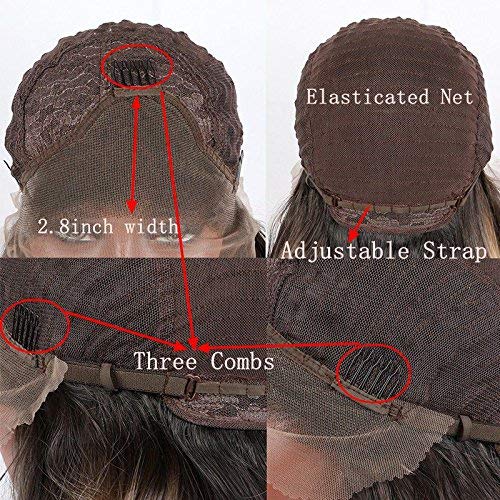 Long Straight Mermaid Piano Lace Front Wig - White to Black Two Tone | Heat Resistant Synthetic Hair for Women Cosplay
