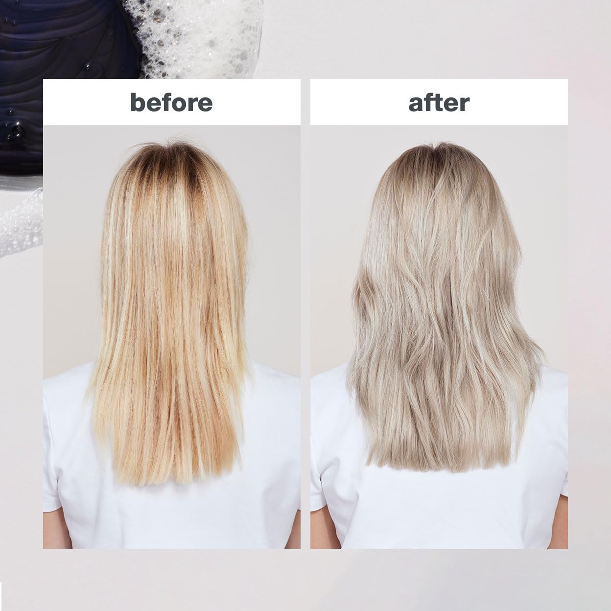 milk_shake icy blond shampoo | award winning toning shampoo with black pigment to cool brassy and enhance platinum blonde hair | ideal for maintaining icy, ash-toned color, 1.7 fl oz / 50 mL