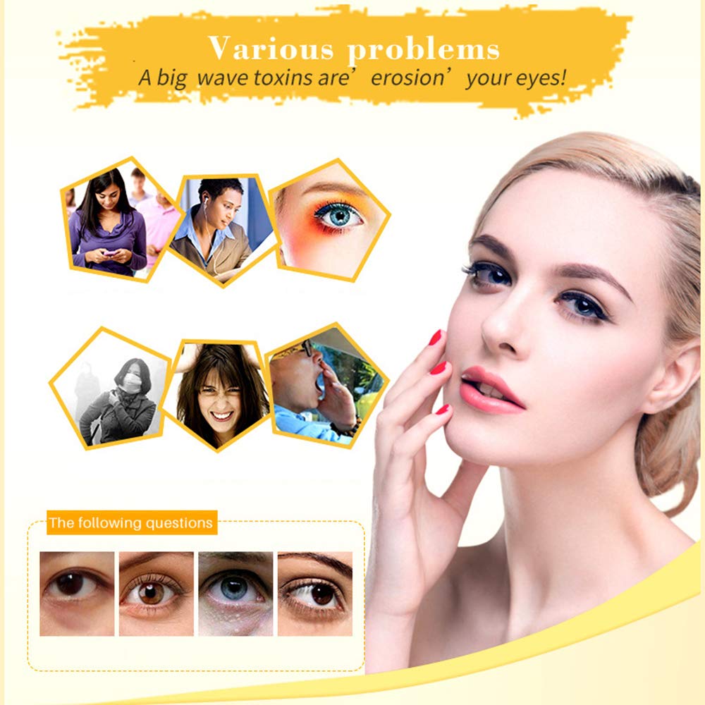 Under Eye Patches, 30 Pairs Gold Eye Mask, Eye Gel Pads With Collagen Treatment for Reducing Dark Circles, Lighten Wrinkles Anti-Aging Moisturizing, Fine Lines Eye Bags Puffiness for Women Men