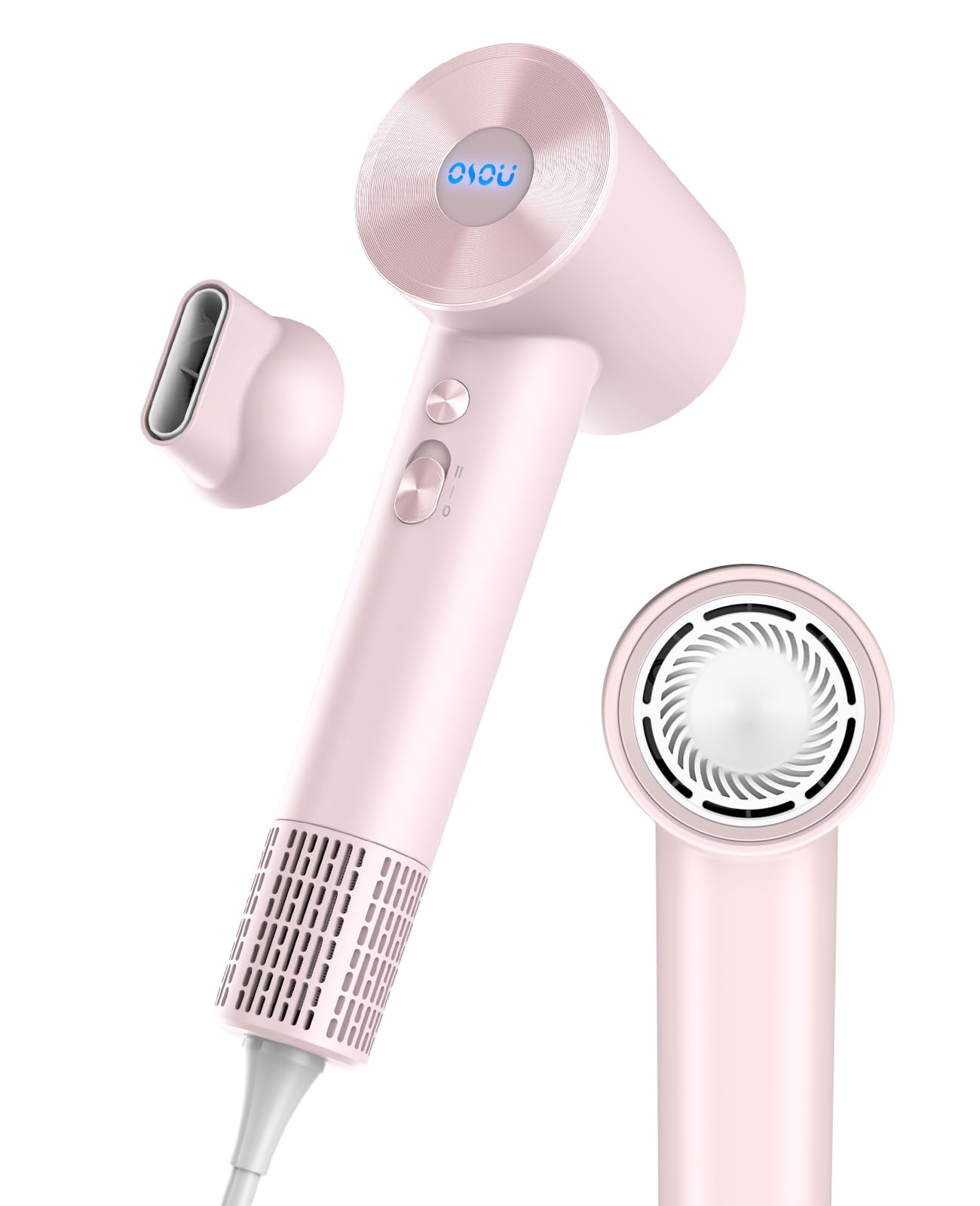 OSOU Hair Dryer, Negative Ionic Hair Dryers, High-Speed Blow Dryer with 110, 000 RPM Brushless Motor, Fast Drying Lightweight Travel Hairdryer, Low Noise Home Hair Dryer with Smooth Nozzle