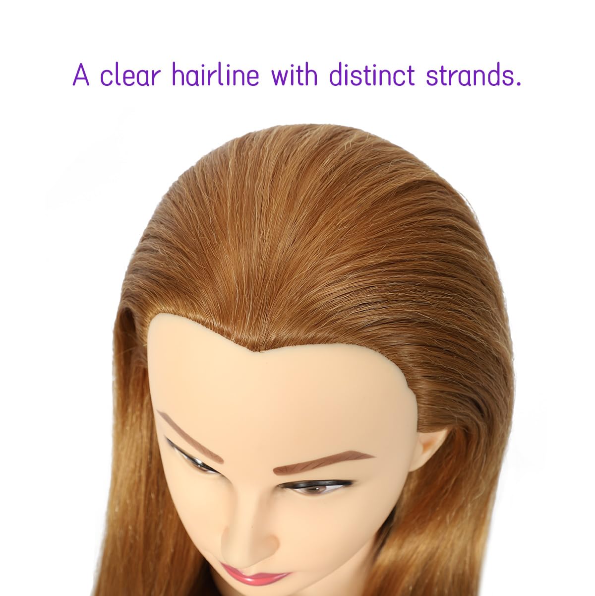 Mannequin Head Human Hair for Hairstyling - perming, heat styling, washing, Heat Resistant Doll Head for Cosmetology Students, Professionals & Practice Exams (Blond 27#)