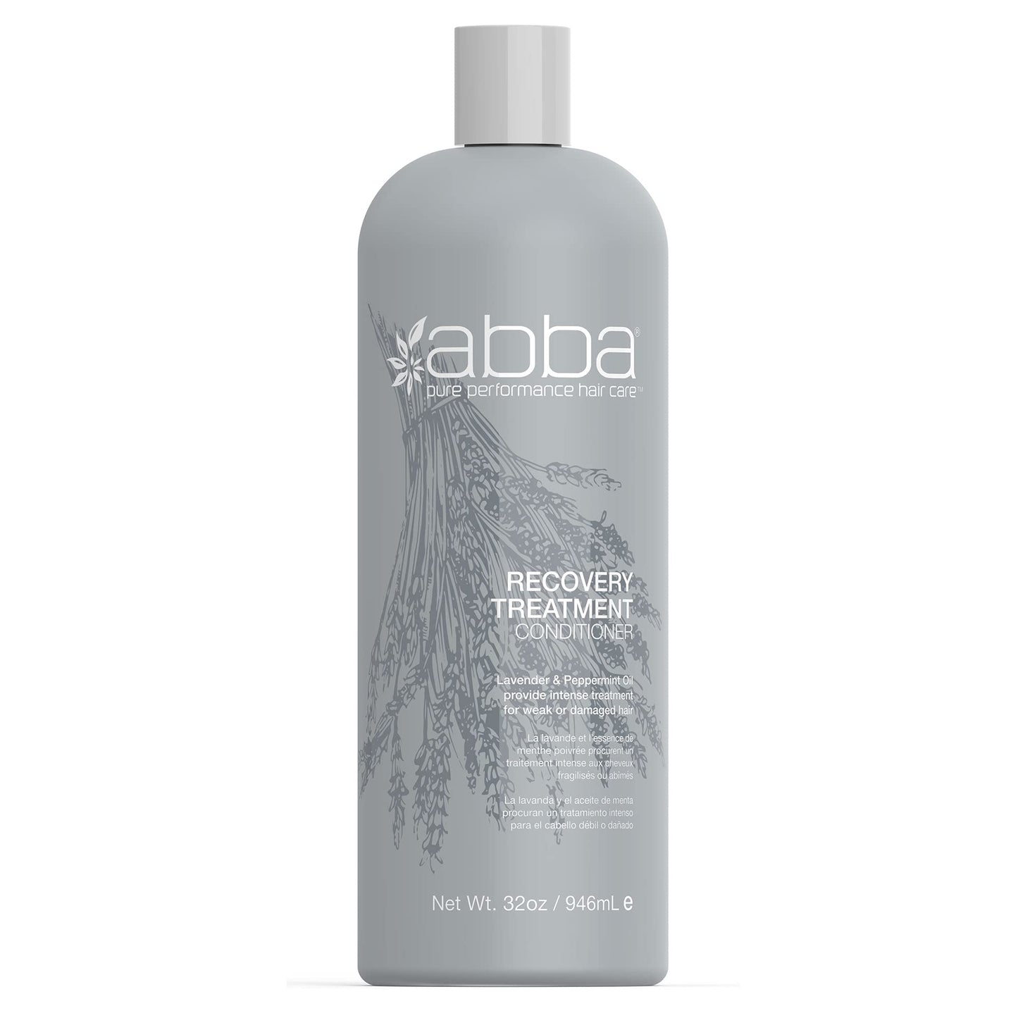 ABBA – Pure Specialty Recovery Treatment Conditioner – Peppermint Oil & Lavender, 32 fl oz