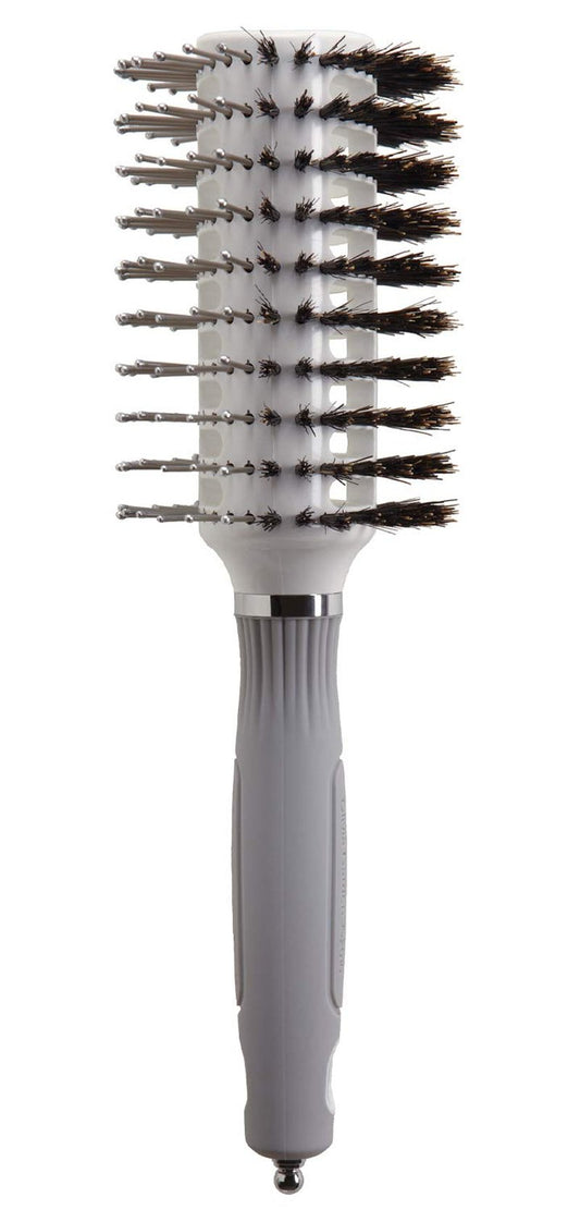 Olivia Garden Turbo Vent Oval Twin & 100% Boar Hair Brush CIOVL-TWINLG (Twin Large)