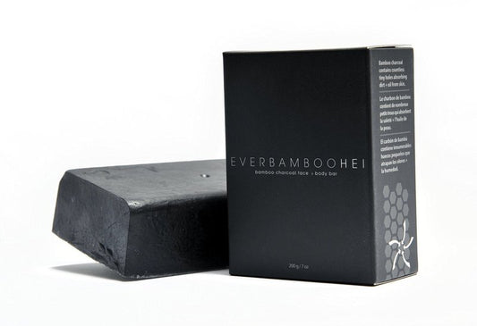 Bamboo Charcoal Moisturizing Soap Bar - Natural Face & Body Cleanser | 200g