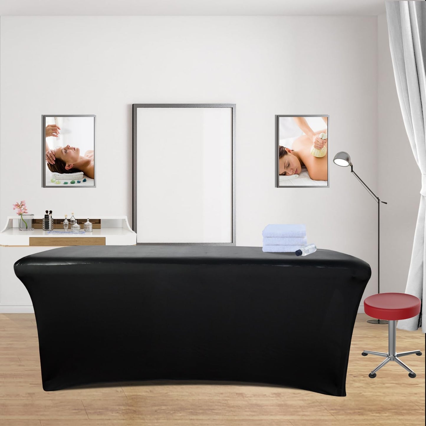 32" Wide PU Leather Lash Bed Cover, Waterproof Massage Table Protector