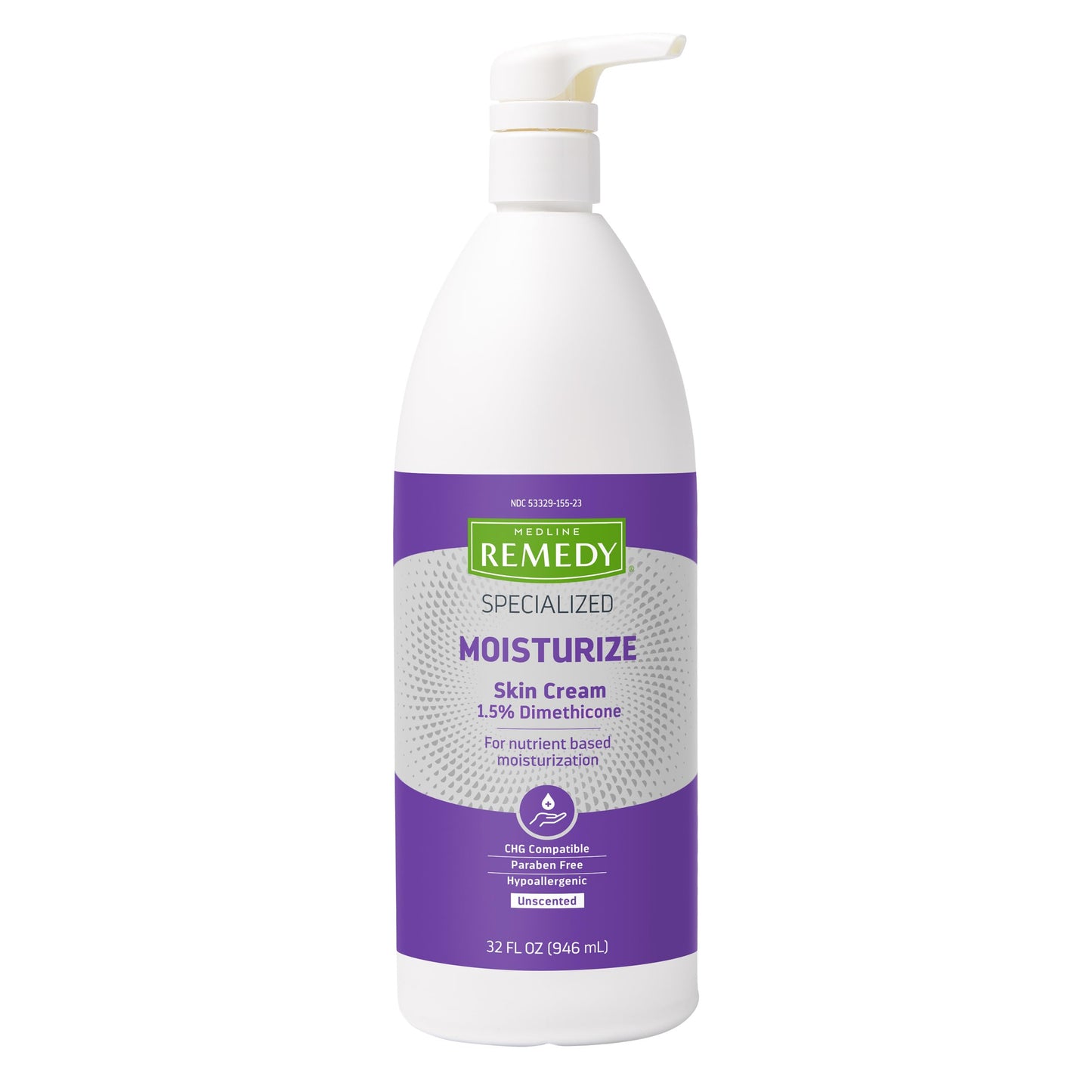 Medline Remedy Specialized Skin Cream, Unscented, 32 oz., Advanced Moisturizing Formula for Dry Skin, Single Pack