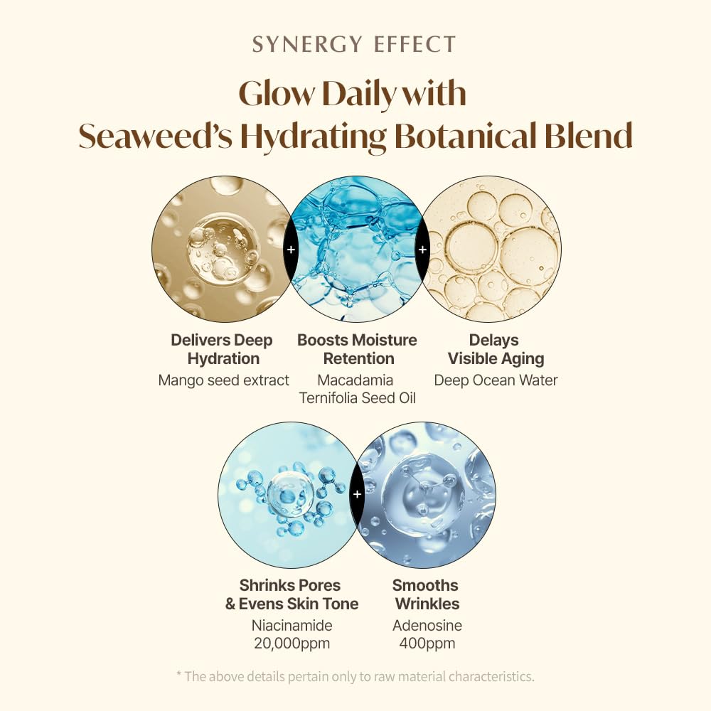 ONUL31° Fucoidan Glow Rich Cream-Daily Face Moisturizer with Niacinamide & Plant-Based Ingredients for Dry Sensitive Skin | Korean Skincare 1.69 fl. oz