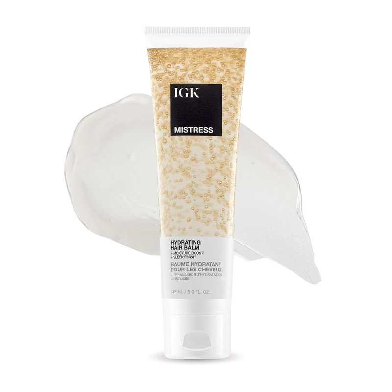 IGK Mistress Hydrating Hair Balm - Leave-In Conditioner & Smoothing Cream for Frizz Control | Coconut Oil Treatment for Dry, Curly & Wavy Hair