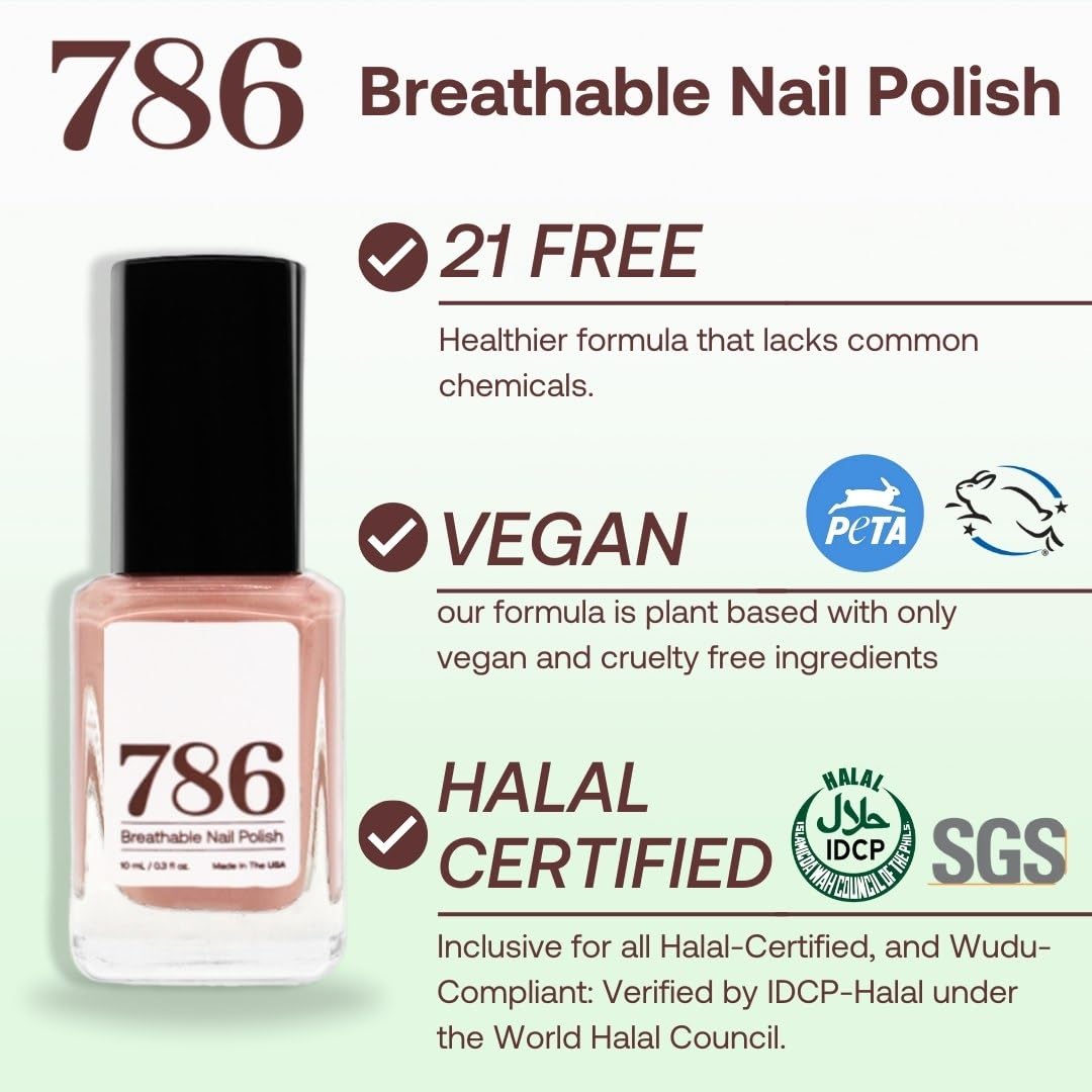 786 Cosmetics – 4 Piece Set: Breathable Nail Polish - Vegan, Cruelty-Free, Healthy, Halal, Fast-Drying (Kids Set)