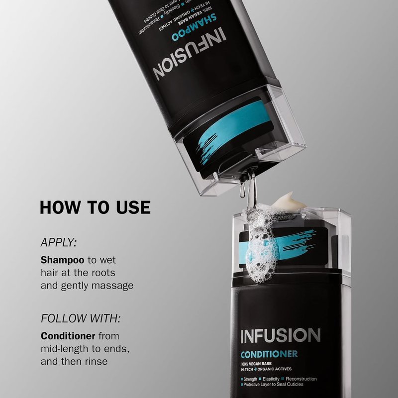 TRUSS Infusion Hair Shampoo - Cleansing Shampoo for Dry Hair Repair, Hydration and Protection - 100% Vegan, Color-Safe Formula with Anti-Aging Benefits (300 ml)