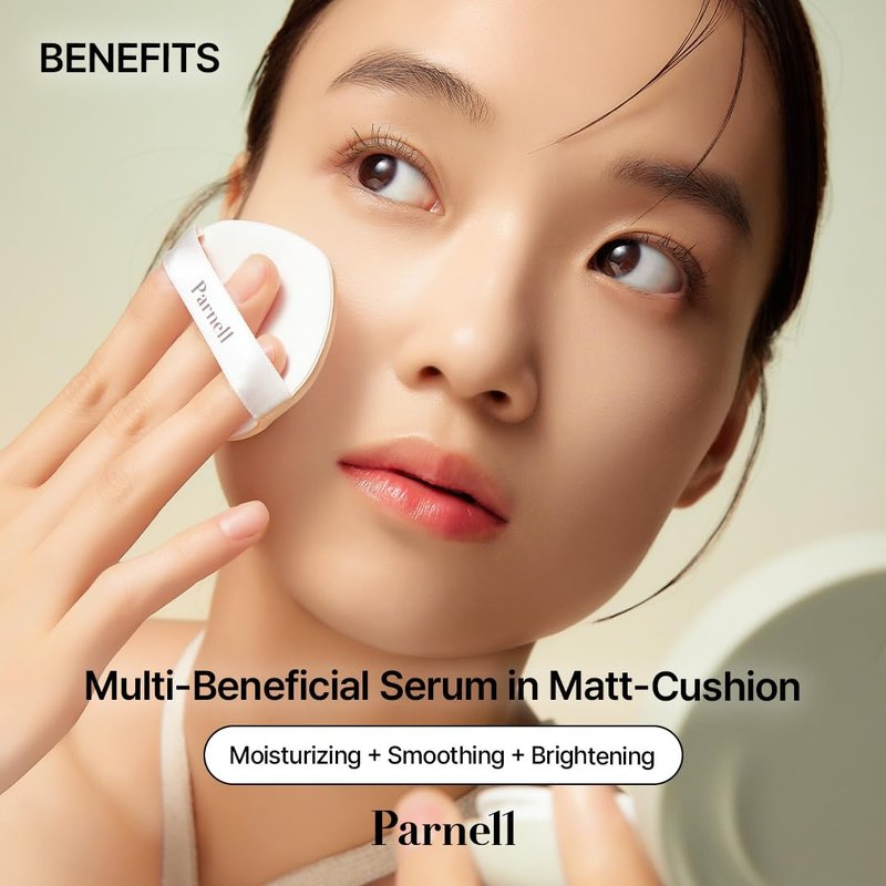 Cicamanu Serum Matte Cushion Foundation 15g - Lightweight, Long-Lasting #23 Natural Beige for Flawless Skin | K-Beauty