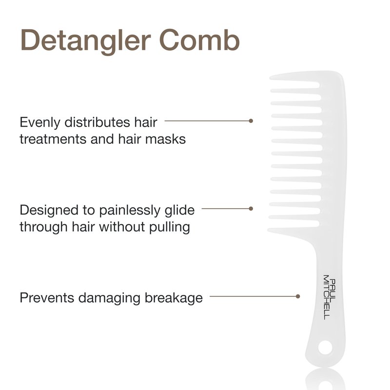 Paul Mitchell Detangler Comb, Wide Tooth Comb Detangles Wet or Dry Hair