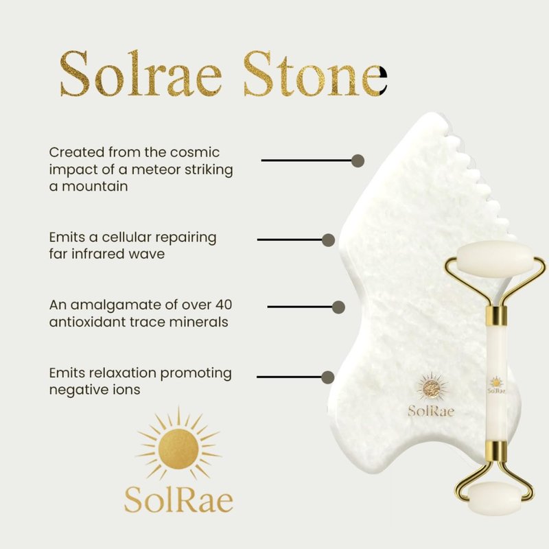 Gua Sha Bian Facial Stone With Jade Roller | Gua Sha Facial Tool Kit to Lift, Plump, Tone and Sculpt | Hand Crafted with 100% Authentic Bian Stone for Daily Use | Gifts for Women