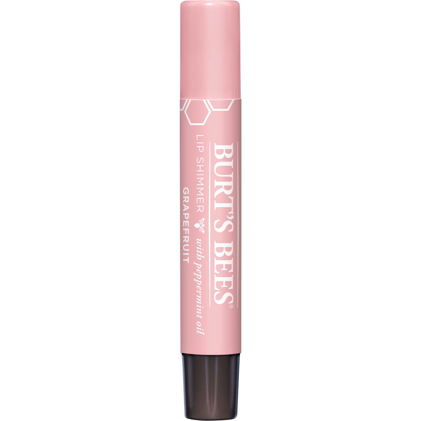 Burt's Bees Shimmer Lip Tint Set, Mothers Day Gifts, Tinted Lip Balm Stick, Moisturizing for All Day Hydration with Natural Origin Glowy Pigmented Finish & Buildable Color, Grapefruit (4-Pack)