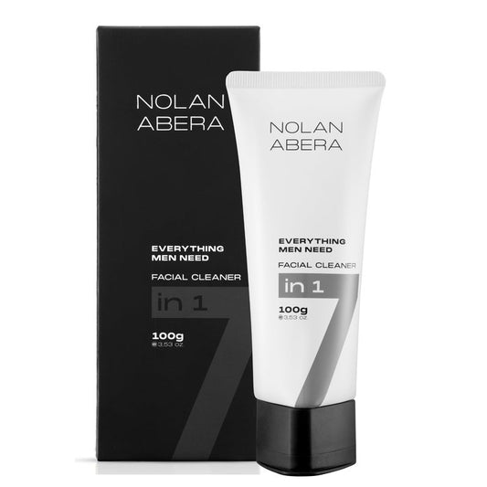 ABERA Nolan Daily Facial Cleanser for Men, Niacinamide + Zincsebum + Soy & Rice Bran Extract, Oil Control & Pore Purifying Face Wash, Refreshing Gentle Cleanser for All Skin Types, 3.53 oz