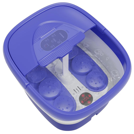 Collapsible Foot Spa - Heated Foot Bath Massager with Remote & Timer | 24 Motorized Shiatsu Massage Balls