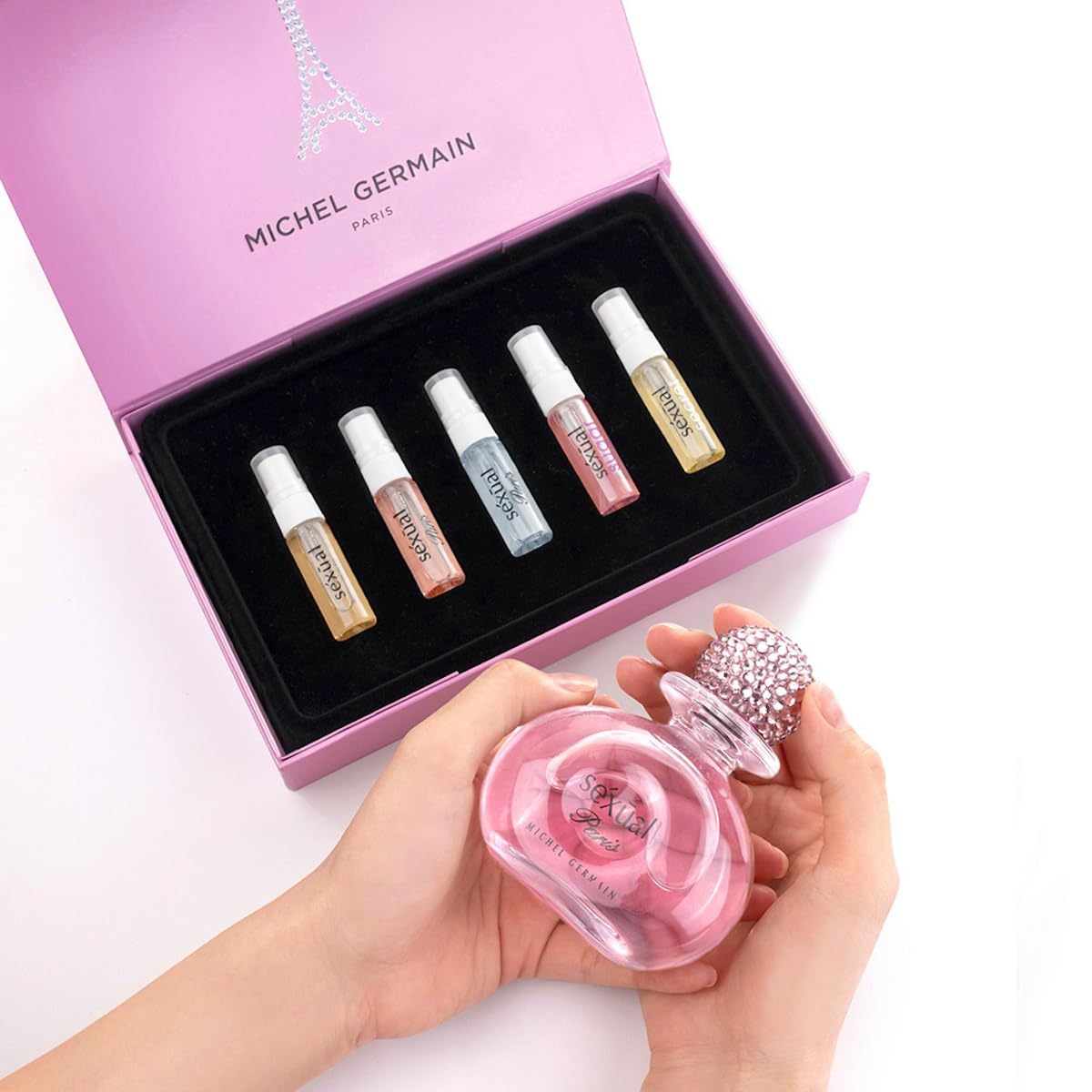 Michel Germain Sexual Discovery Set for Her, Women's Perfume, 5 x 0.07 Fl Oz Vials, Floral & Gourmand Perfumes for Her